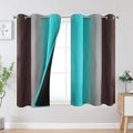 Brown and Teal Ombre Blackout Curtains by ESTELARTEXTILER