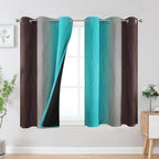 Brown and Teal Ombre Blackout Curtains by ESTELARTEXTILER
