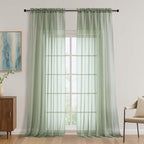 Sage Green Bedroom Curtains 96 Length by OVZME