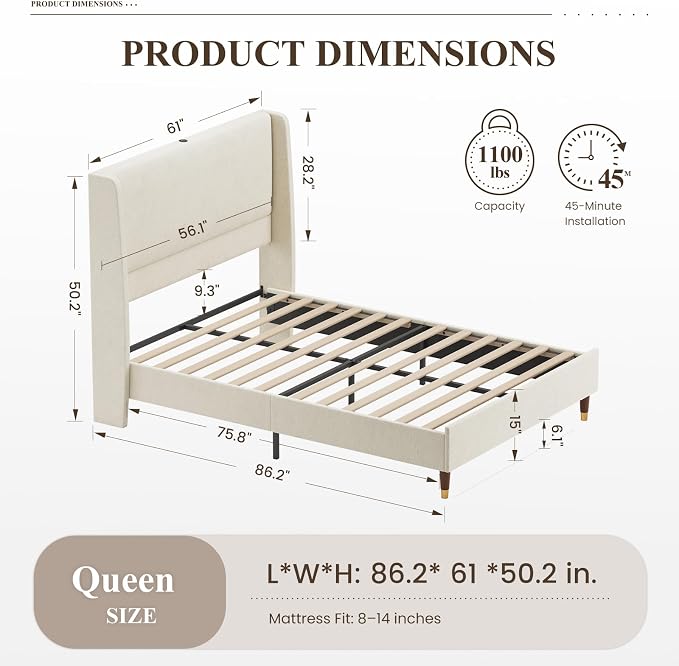 MALOL Queen Size Bed Frame - Image 2