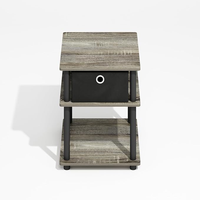 Furinno Turn-N-Tube Side Table, 3-Tier Square Modern End Table - Image 5