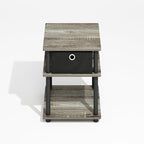 Furinno Turn-N-Tube Side Table, 3-Tier Square Modern End Table - Image 5