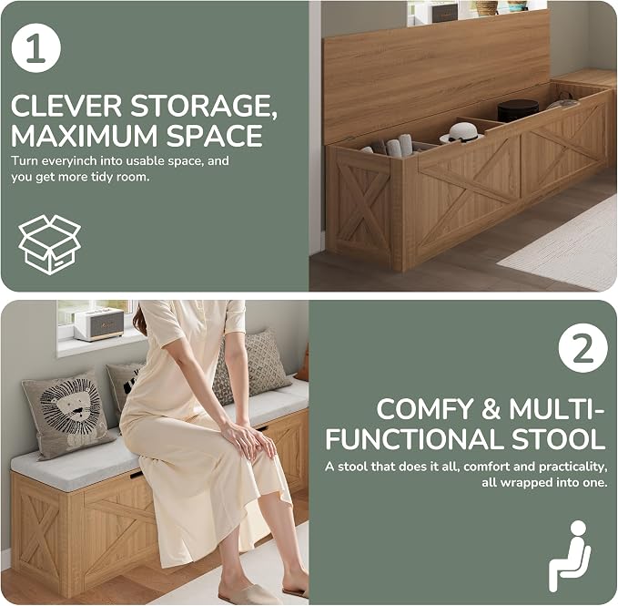 Bobve L-Shape Storage Bench - Image 7
