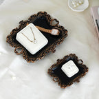 Funly mee 8 x 7 inches Antique Trinket Dish Vintage Jewelry Tray, Ring Holder - Image 3