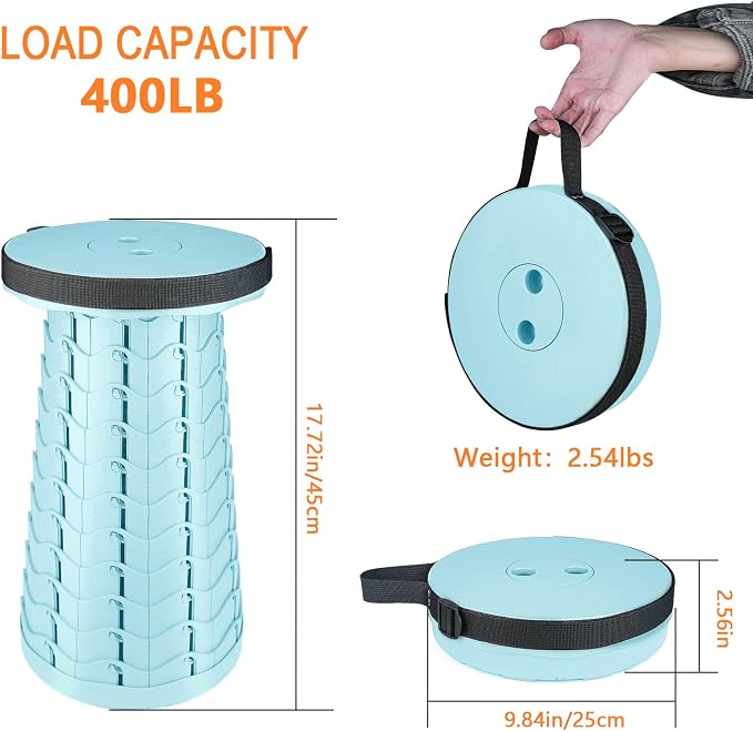Boreeman Upgraded Folding Stool Lightweight Yet More Sturdy - Image 2