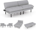 Ribilake 70" Futon Sofa Bed, 4 in 1 Multi-Function Couch Sleeper - Image 4