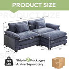 Oprisen 86" Modular Sectional Sofa, Comfy Cloud Couch Sectional Sofa - Image 2