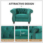 Mid-Century Sofa Chair, Velvet Accent Chair - Image 4
