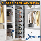 SpaceAid 8 Tier Rotating Shoe Rack Tower, Spinning Shoe Display Lazy Susan - Image 4