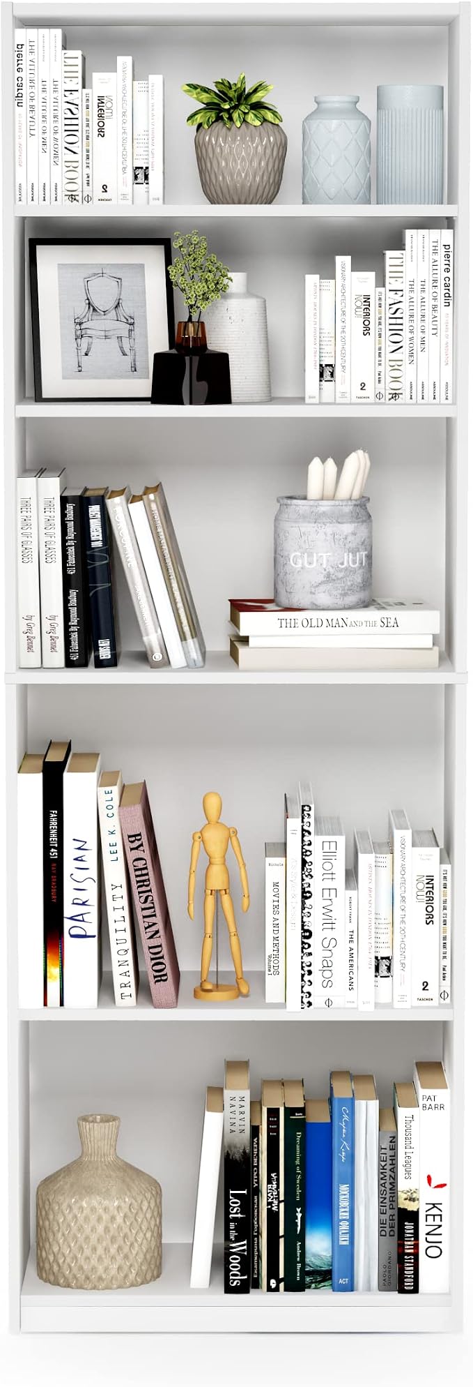 Furinno Jaya Book Shelf, 5-Tier Bookshelf, Bookcase - Image 7