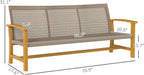 Outsunny Wicker Outdoor Couch, 3-Seat Rattan Outdoor Patio Sofa, 1000 lbs. - Image 3