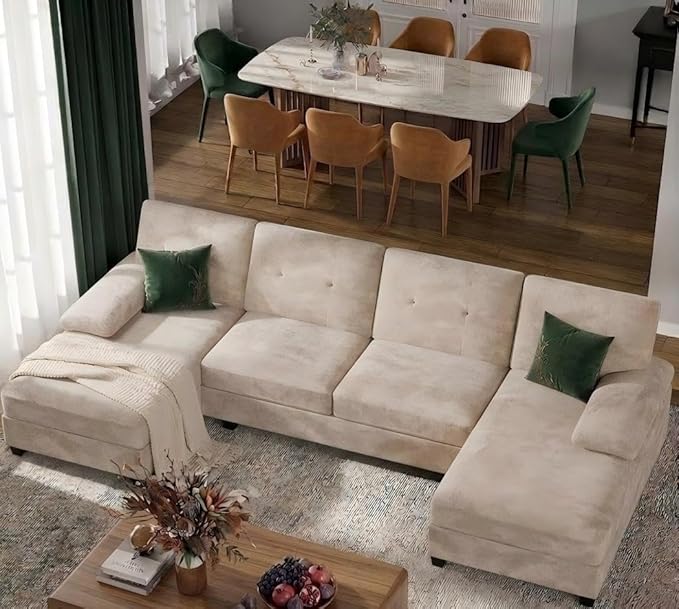 U-Shaped Sectional Couches for Living Room, 4 Seat Sofa by Shintenchi%7CFurnitureMadeforRealLife