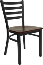 Flash Furniture HERCULES Series Black Ladder Back Metal Restaurant Chair by FlashFurniture