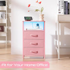 Yoobure Night Stand with Charging Station, 16 Colors LED Nightstand with USB - Image 7