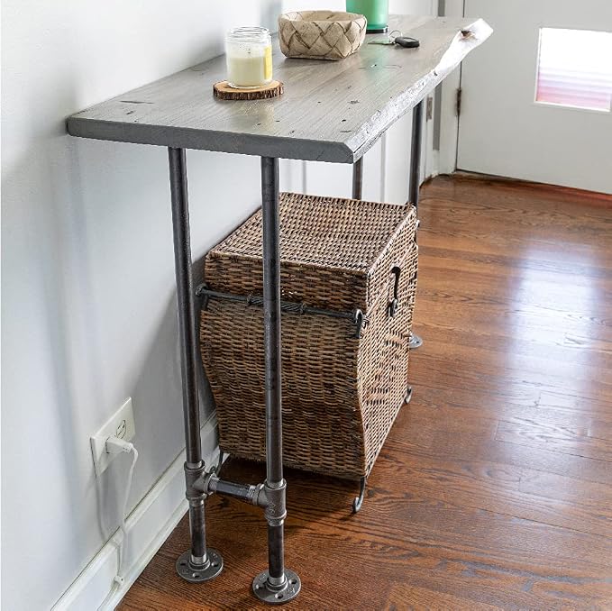 Restore by Pipe DÉCOR Live Edge Wood Console Table 48 in. x 16 in. x 34 in. - Image 6