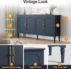 RoyalCraft Buffet Cabinet with Storage, Vintage Sideboard with Adjustable - Image 6
