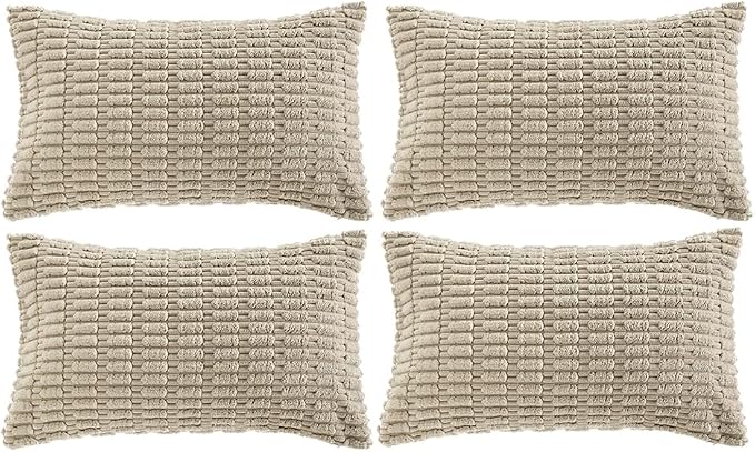 Fancy Homi 4 Packs Decorative Throw Pillow Covers by Fancy+Homi