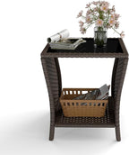 kinbor Outdoor Wicker Side Table - Image 9