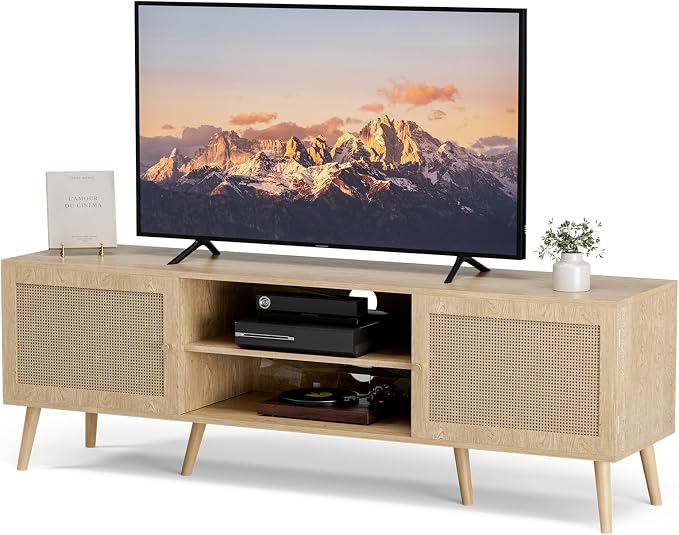 ZttRiee TV Stand for TVs up to 65'', Entertainment Center - Image 8