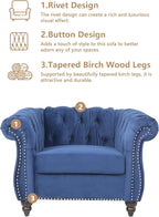 QHITTY 2 Piece Living Room Set, Sectional Chesterfield Sofa Chair Contemporary - Image 4