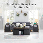 IFGET Farmhouse Furniture Set of 3, Includes 48" Lift Top Coffee Table - Image 6