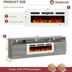 oneinmil 70" Fireplace TV Stand - Image 3
