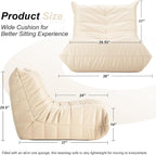 Hobestluk Giant Bean Bag Chair Lazy Floor Sofa, Memory Foam Fireside Sofa - Image 2