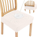 Smiry Waterproof Seat Covers for Dining Room Chairs Set of 2, Stretch Jacquard by Smiry
