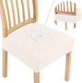 Smiry Waterproof Seat Covers for Dining Room Chairs Set of 8, Stretch Jacquard by Smiry