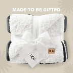 UGG Nita Throw Blanket, Reversible Fleece Blanket, Charcoal Grey | Plush UGG - Image 4