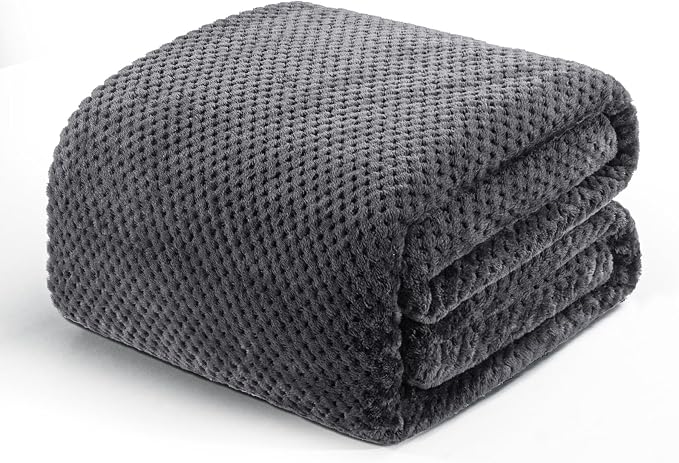 Exclusivo Mezcla Soft Waffle Fleece Bed Blanket King Size, Cozy Flannel by ExclusivoMezcla