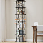 ALLSTAND 6 Tier Rotating Bookshelf, 360 ° Display Stackable Spinning Bookshelf by ALLSTAND