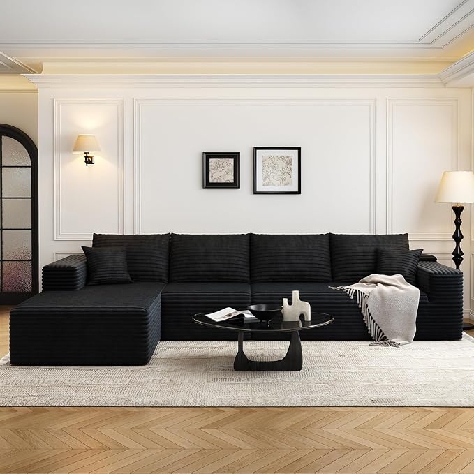 135.4" Cloud Modular Sectional Sofa Couch by Settab