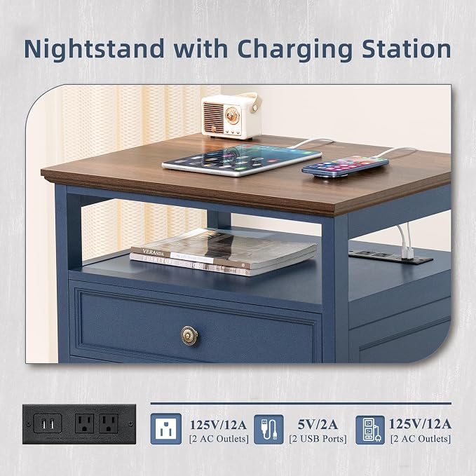 Joaxswe Farmhouse Nightstand Set of 2 - Image 6
