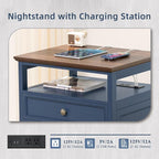 Joaxswe Farmhouse Nightstand Set of 2 - Image 6