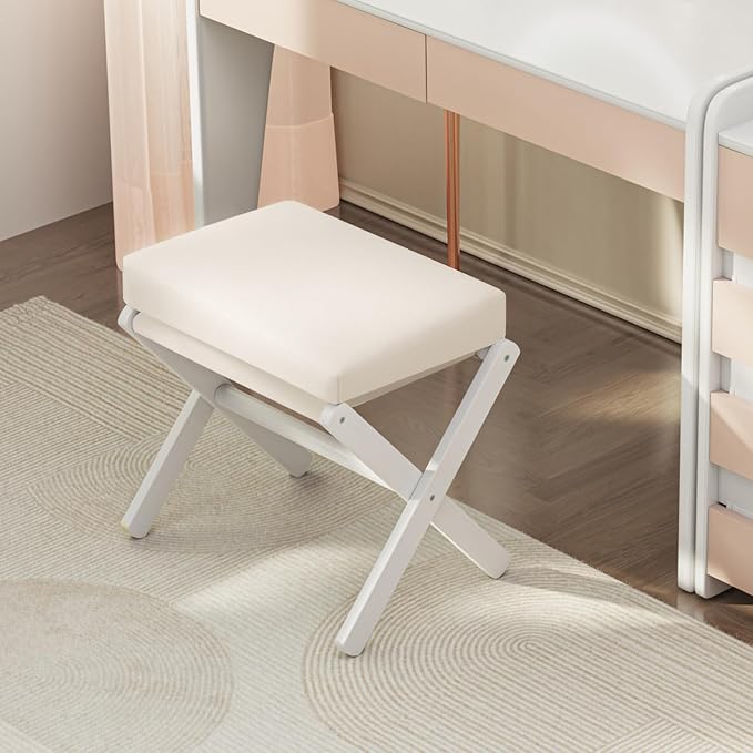 BAMBOOHOMIE Foldable Foot Stool Ottoman, Modern Foot Rest - Image 6