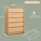 Aitjunz Modern 5 Drawers Dresser - Image 2