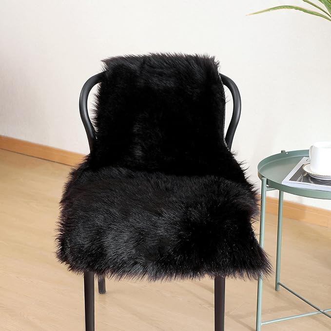 linmopm Faux Fur Sheepskin Rug, 2x3 ft | Shag Fluffy Fuzzy, High-Density Cushion - Image 2