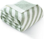 Snuggle Sac Ultra Soft Throw Blanket, Sage Green, Cozy Knitted, Fuzzy Knit by SnuggleSac