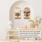LIYAOLI Boho Wall Shelf Set of 2-15 x 8.6 Inch Arched Wooden Hanging Shelves - Image 6