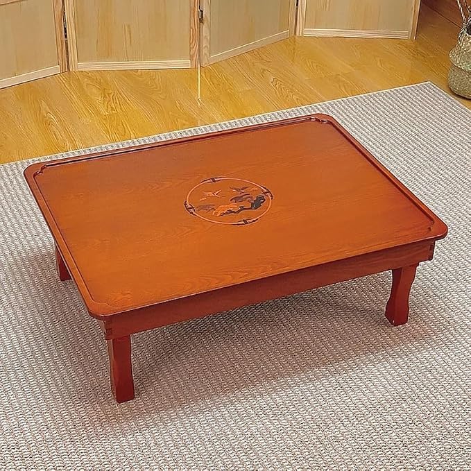 Folding Coffee Table, Japanese-Style Square Low Wood Table, by Unknown
