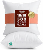 Utopia Bedding 18x18 Pillow Inserts, 2 Pack | Indoor cushion inserts by UTOPIABEDDING