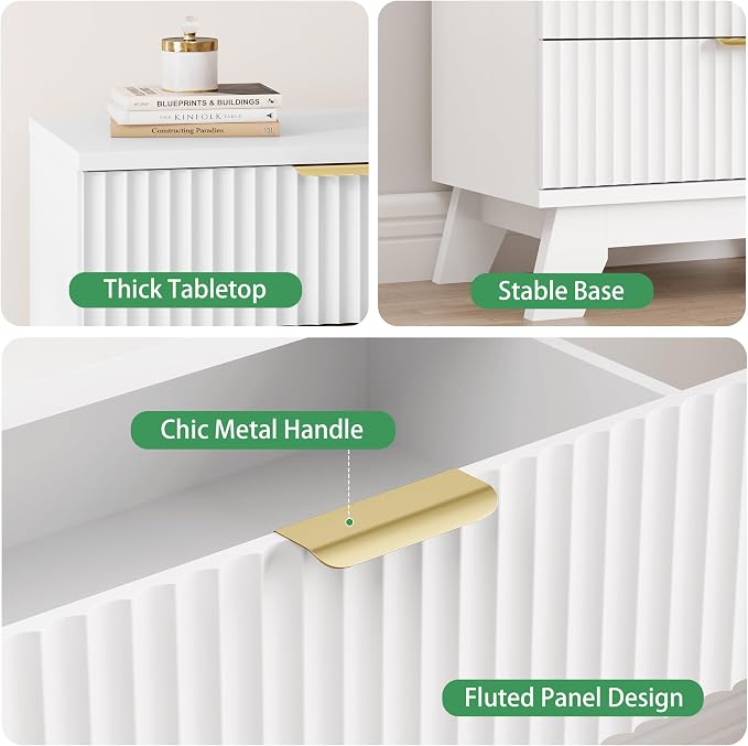 Fluted Dresser for Bedroom - Image 4