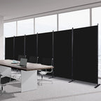 Room Divider 6FT Portable Room Dividers and Folding Privacy Screens, 6 Panel by HOMSCREENER