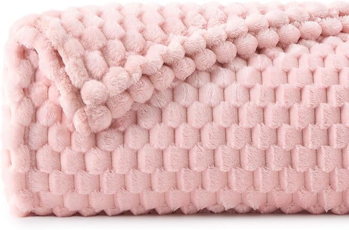 BEDELITE Pink Twin Blanket for Couch, Soft Cozy Gifts for Women, 60 * 80 | 3D by BEDELITE