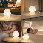ONEWISH Cute Mushroom Lamp Small Bedside Table Lamp Set of 2 Stepless Dimmable - Image 6