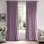 MIULEE Lavender Velvet Curtains 52x84 inches Luxury Blackout Curtains | Thermal by MIULEE