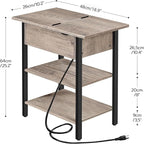 HOOBRO Side Table, Flip End Table - Image 3