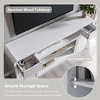 Modern TV Stand for 80 Inch TVs, Media Console Cabinet w/Soundbar & Adjustable - Image 4
