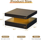 HedoAjim Black Led Coffee Table - Image 2